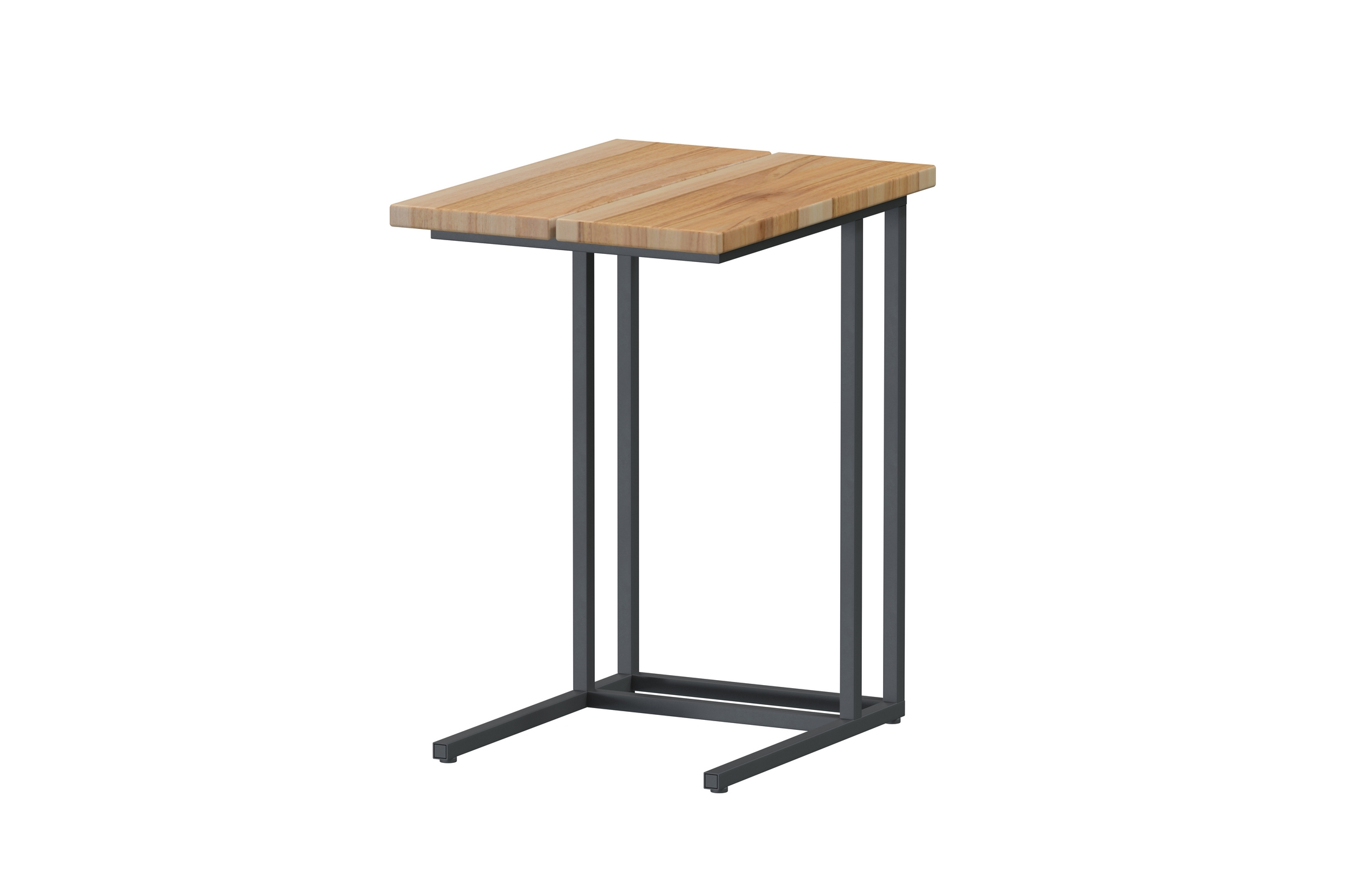 4Seasons Outdoor SOLIDO Beistelltisch Teak/Gestell Edelstahl anthrazit